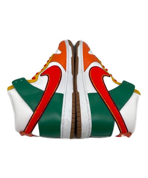 NIKE（ナイキ）NIKE (ナイキ) DUNK HI RETRO ホワイト×グリーン×オレンジ サイズ:32の古着・服飾アイテム