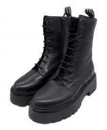 Karl Lagerfeld（カール ラガーフェルド）の古着「Burly Biker Hi Lace Boot」｜ブラック
