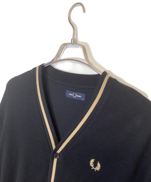 FRED PERRY（フレッドペリー）FRED PERRY (フレッドペリー) 厚手カーディガン ブラック サイズ:Mの古着・服飾アイテム