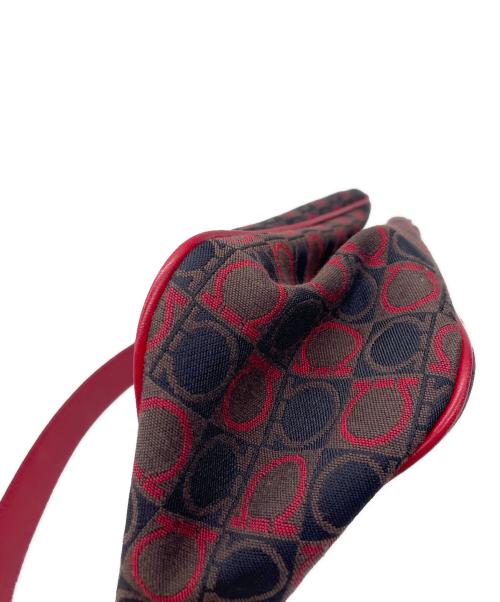 Salvatore Ferragamo（サルヴァトーレ フェラガモ）Salvatore Ferragamo (サルヴァトーレ フェラガモ) ショルダーバッグ ブラウン×レッドの古着・服飾アイテム