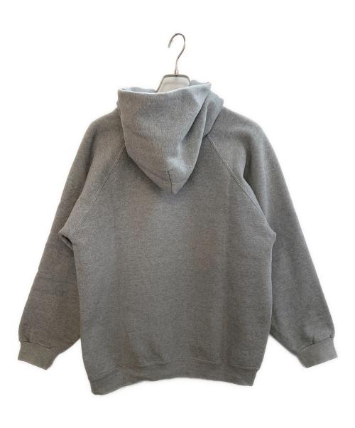 adidas（アディダス）adidas (アディダス) ロゴ刺繍プルオーバーパーカー グレー サイズ:Freeの古着・服飾アイテム