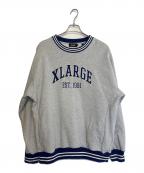 X-LARGEエクストララージ）の古着「スウェット」｜グレー×ネイビー