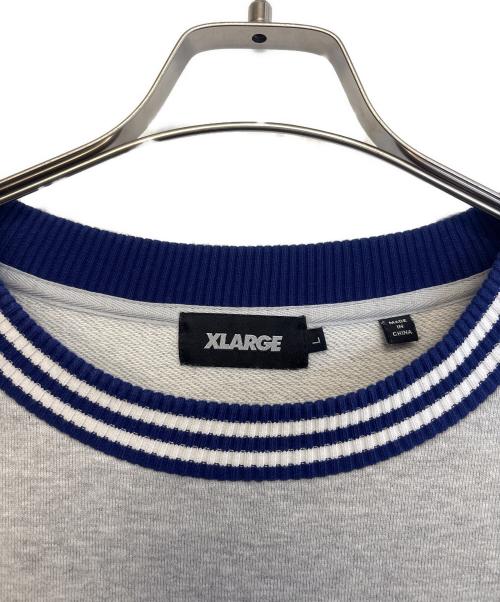 X-LARGE（エクストララージ）X-LARGE (エクストララージ) スウェット グレー×ネイビー サイズ:Lの古着・服飾アイテム