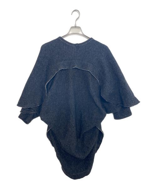 Y's（ワイズ）Y's (ワイズ) ニットポンチョ ダークグレー サイズ:2の古着・服飾アイテム