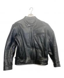 bp（ビーピー）の古着「シングルライダースジャケット」｜ブラック