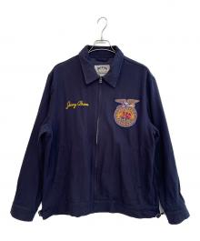 HOUSTON（ヒューストン）の古着「コットン リネン ジャケット FFA」｜ネイビー