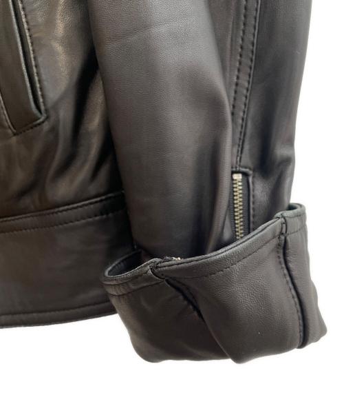 BURBERRY BLACK LABEL（バーバリーブラックレーベル）BURBERRY BLACK LABEL (バーバリーブラックレーベル) ラムレザージャケット ブラック サイズ:Mの古着・服飾アイテム