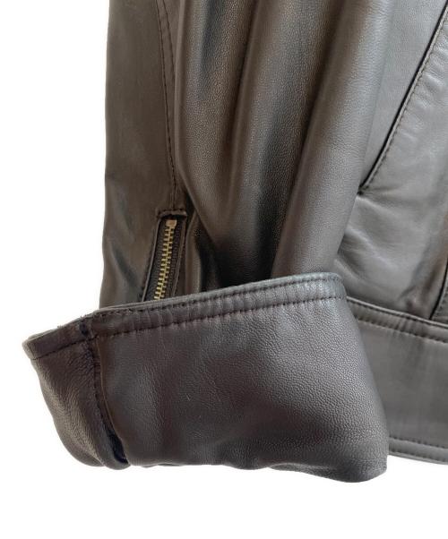 BURBERRY BLACK LABEL（バーバリーブラックレーベル）BURBERRY BLACK LABEL (バーバリーブラックレーベル) ラムレザージャケット ブラック サイズ:Mの古着・服飾アイテム