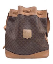 CELINE（セリーヌ）の古着「巾着型ショルダーバッグ」｜ブラウン