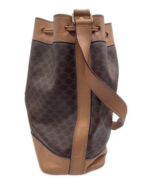 CELINE（セリーヌ）CELINE (セリーヌ) 巾着型ショルダーバッグ ブラウンの古着・服飾アイテム