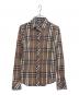 BURBERRY BLUE LABEL（バーバリー ブルー レーベル）の古着「チェックシャツ」｜ブラウン
