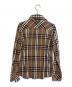 BURBERRY BLUE LABEL (バーバリー ブルー レーベル) チェックシャツ ブラウン サイズ:36：5000円