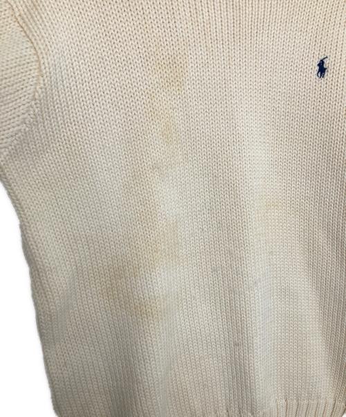 POLO RALPH LAUREN（ポロ・ラルフローレン）POLO RALPH LAUREN (ポロ・ラルフローレン) 厚手ニット アイボリー サイズ:Lの古着・服飾アイテム