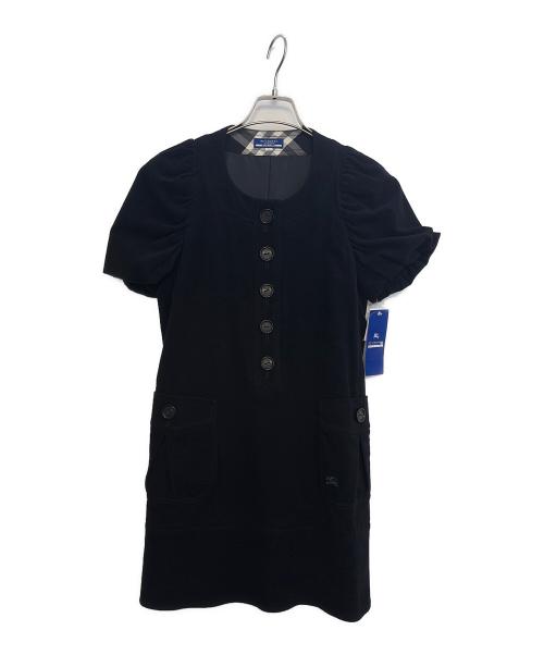 BURBERRY BLUE LABEL（バーバリー ブルー レーベル）BURBERRY BLUE LABEL (バーバリー ブルー レーベル) 半袖ワンピース ブラック サイズ:36 未使用品の古着・服飾アイテム