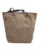 GUCCIグッチ）の古着「GGキャンバストートバッグ」｜ブラウン