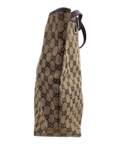 GUCCI（グッチ）GUCCI (グッチ) GGキャンバストートバッグ ブラウンの古着・服飾アイテム
