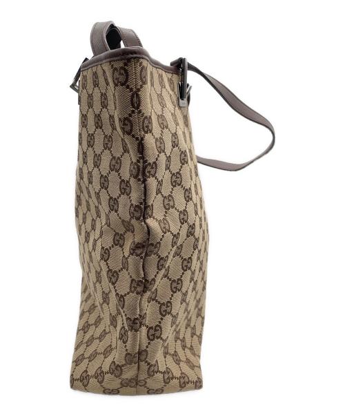 GUCCI（グッチ）GUCCI (グッチ) GGキャンバストートバッグ ブラウンの古着・服飾アイテム