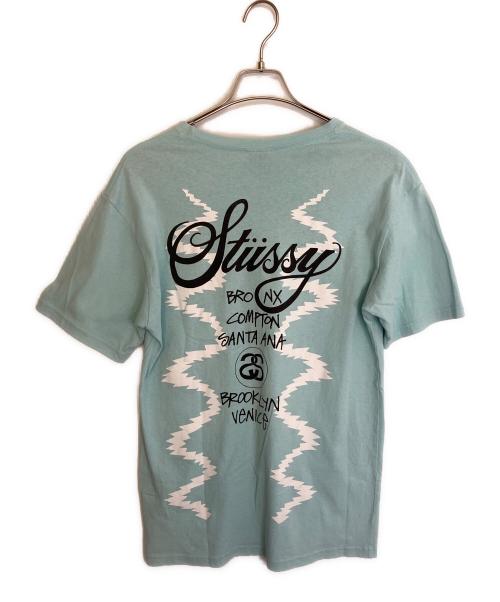 stussy（ステューシー）stussy (ステューシー) 半袖カットソー ブルー サイズ:Lサイズの古着・服飾アイテム