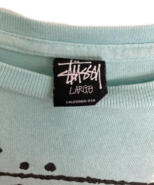 stussy（ステューシー）stussy (ステューシー) 半袖カットソー ブルー サイズ:Lサイズの古着・服飾アイテム