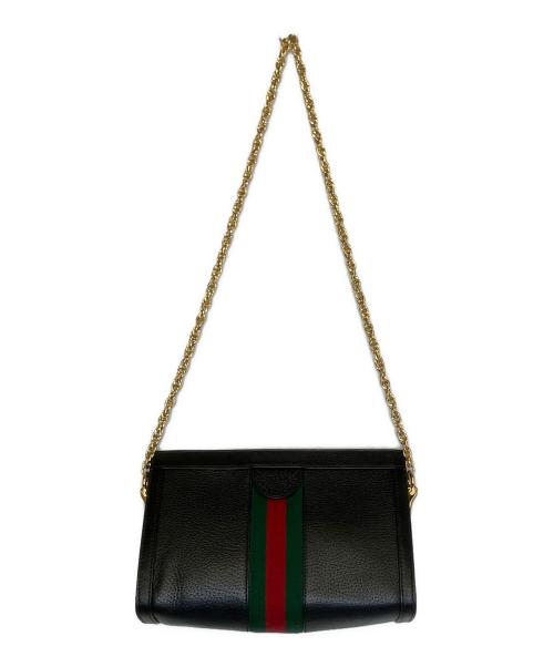GUCCI（グッチ）GUCCI (グッチ) チェーンショルダーバッグ ブラックの古着・服飾アイテム