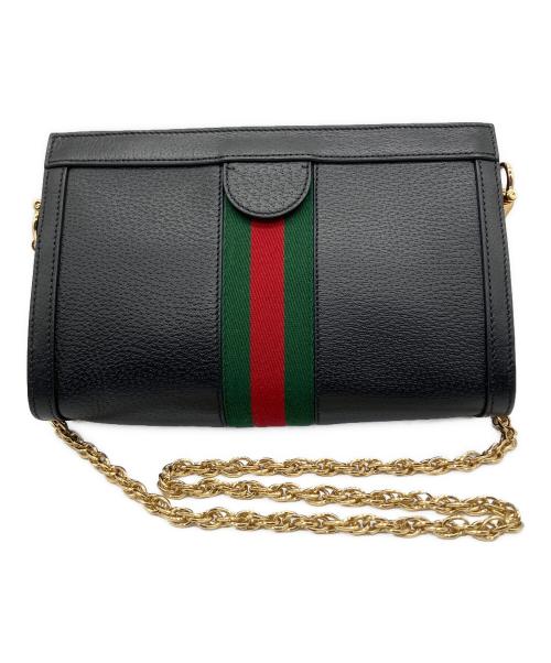 GUCCI（グッチ）GUCCI (グッチ) チェーンショルダーバッグ ブラックの古着・服飾アイテム