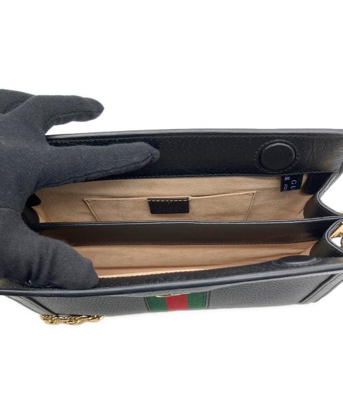 GUCCI（グッチ）GUCCI (グッチ) チェーンショルダーバッグ ブラックの古着・服飾アイテム