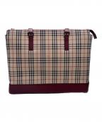 BURBERRYバーバリー）の古着「トートバッグ」｜ベージュ×レッド