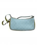 GUCCIグッチ）の古着「ハンドバッグ」｜スカイブルー×グリーン