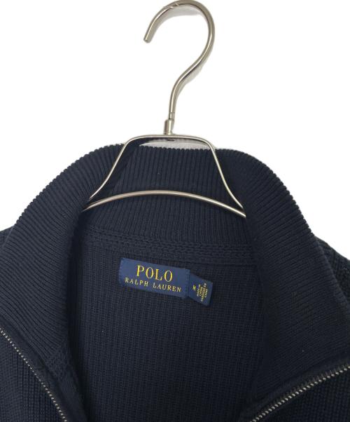POLO RALPH LAUREN（ポロ・ラルフローレン）POLO RALPH LAUREN (ポロ・ラルフローレン) POLO RALPH LAUREN ポロ ラルフローレンコットン ニットジャケット ネイビー サイズ: Mの古着・服飾アイテム