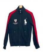 POLO RALPH LAURENポロ・ラルフローレン）の古着「トラックジャケット」｜ブラック×レッド