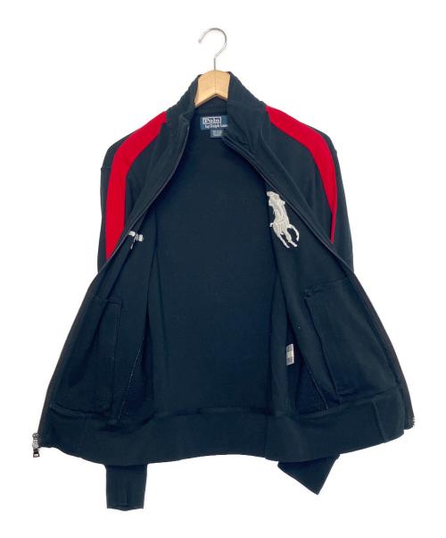 POLO RALPH LAUREN（ポロ・ラルフローレン）POLO RALPH LAUREN (ポロ・ラルフローレン) トラックジャケット ブラック×レッド サイズ:Sの古着・服飾アイテム