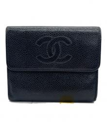 CHANEL（シャネル）の古着「3つ折り財布」｜ブラック