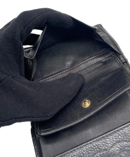 CHANEL（シャネル）CHANEL (シャネル) 3つ折り財布 ブラックの古着・服飾アイテム