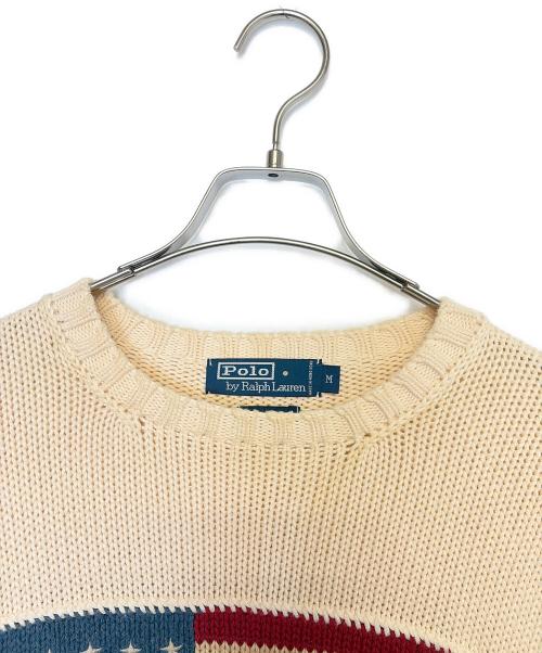 POLO RALPH LAUREN（ポロ・ラルフローレン）POLO RALPH LAUREN (ポロ・ラルフローレン) 厚手ニット ベージュ サイズ:Mの古着・服飾アイテム
