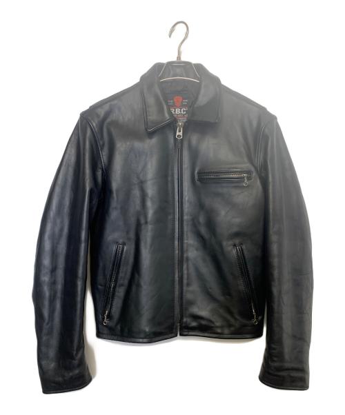 R.B.C（アールビーシー）R.B.C (アールビーシー) レザーライダースジャケット ブラック サイズ:38の古着・服飾アイテム