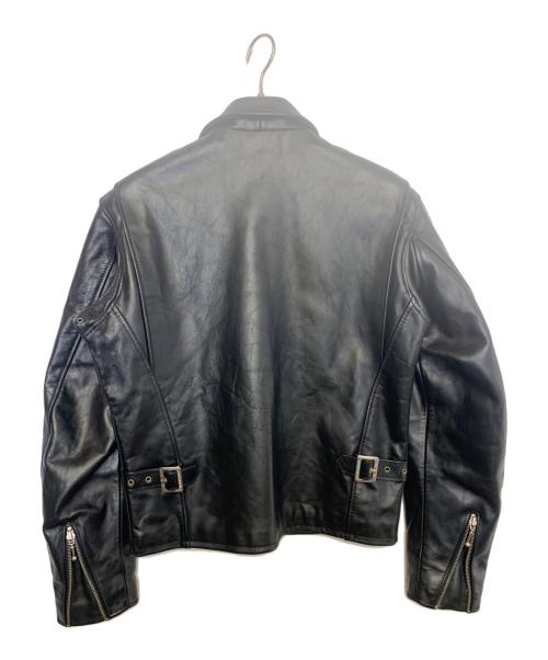 R.B.C（アールビーシー）R.B.C (アールビーシー) レザーライダースジャケット ブラック サイズ:38の古着・服飾アイテム