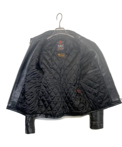 R.B.C（アールビーシー）R.B.C (アールビーシー) レザーライダースジャケット ブラック サイズ:38の古着・服飾アイテム