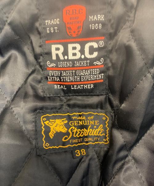 R.B.C（アールビーシー）R.B.C (アールビーシー) レザーライダースジャケット ブラック サイズ:38の古着・服飾アイテム