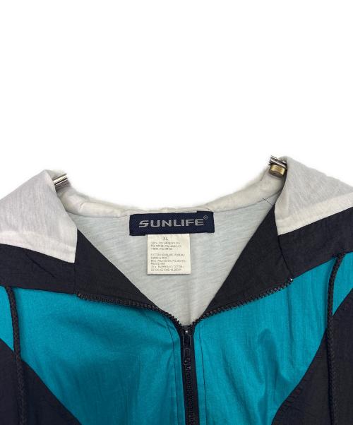 SUNLIFE（サンライフ）SUNLIFE (サンライフ) ウインドブレーカー ブラック×グリーン サイズ:XLの古着・服飾アイテム