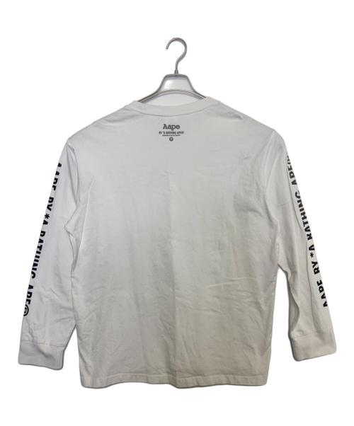 Aape BY A BATHING APE（エーエイプ バイ アベイシングエイプ）AAPE BY A BATHING APE (エーエイプ バイ アベイシングエイプ) 長袖カットソー ホワイト サイズ:XXLの古着・服飾アイテム