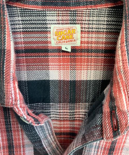 SUGAR CANE（シュガーケーン）SUGAR CANE (シュガーケーン) ネルシャツ ピンク サイズ:Lの古着・服飾アイテム