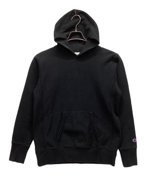 Champion REVERSE WEAVE（チャンピオン リバース ウィーブ）Champion REVERSE WEAVE (チャンピオン リバース ウィーブ) プルオーバーパーカー ブラック サイズ:Lの古着・服飾アイテム