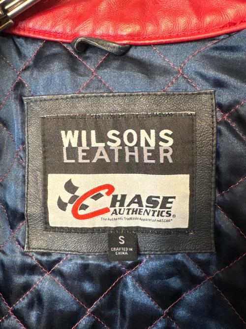 wilsons leather（ウィルソンズレザー）wilsons leather (ウィルソンズレザー) ライダースジャケット レッド×ブラック サイズ:Sの古着・服飾アイテム
