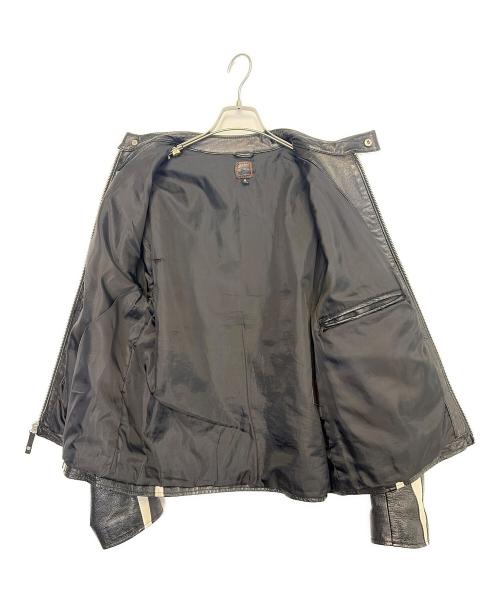 wilsons leather（ウィルソンズレザー）wilsons leather (ウィルソンズレザー) ライダースジャケット ブラック×ホワイト サイズ:Mの古着・服飾アイテム