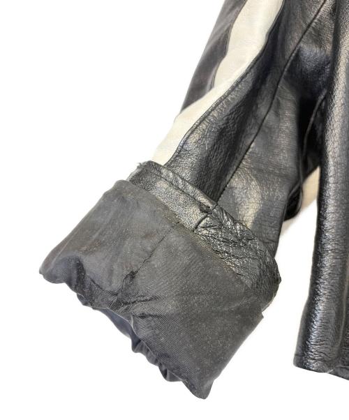 wilsons leather（ウィルソンズレザー）wilsons leather (ウィルソンズレザー) ライダースジャケット ブラック×ホワイト サイズ:Mの古着・服飾アイテム