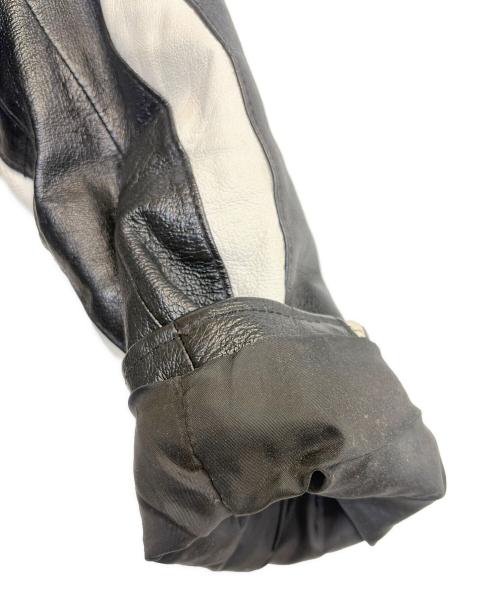 wilsons leather（ウィルソンズレザー）wilsons leather (ウィルソンズレザー) ライダースジャケット ブラック×ホワイト サイズ:Mの古着・服飾アイテム