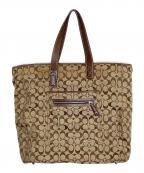 COACHコーチ）の古着「トートバッグ」｜ブラウン×ベージュ