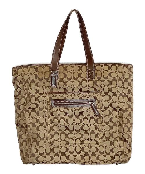 COACH（コーチ）COACH (コーチ) トートバッグ ブラウン×ベージュの古着・服飾アイテム