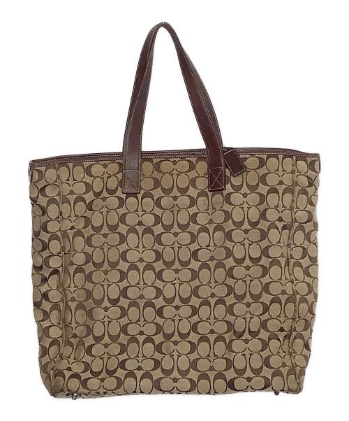 COACH（コーチ）COACH (コーチ) トートバッグ ブラウン×ベージュの古着・服飾アイテム