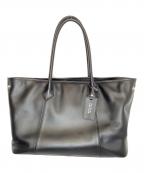 BARNEYS NEWYORKバーニーズ・ニューヨーク）の古着「レザートートバッグ」｜ブラック